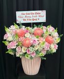  Hoa Cắm Hộp Phấn Hồng Dịu Ngọt - HCH23 