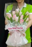  Bó Hoa Tulip Hồng Bé Nhỏ - HBT02 