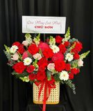  Hoa Cắm Hộp Sắc Đỏ Vẹn Nguyên - HCH24 