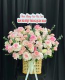  Hoa Cắm Hộp Mây Hồng Thì Thầm - HCH22 