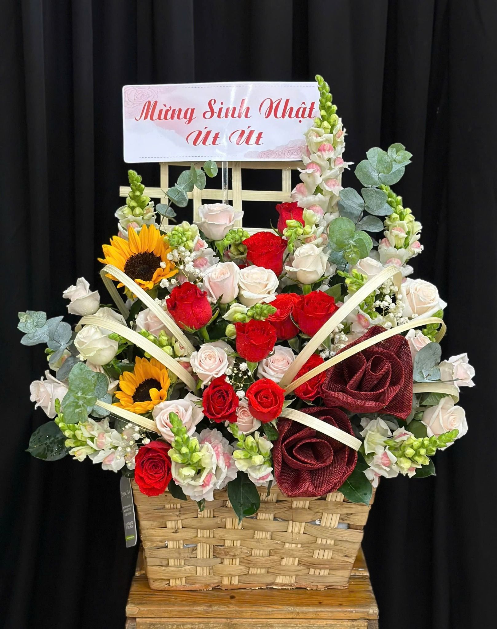  Giỏ Hoa Sắc Hoa Hân Hoan - GH03 