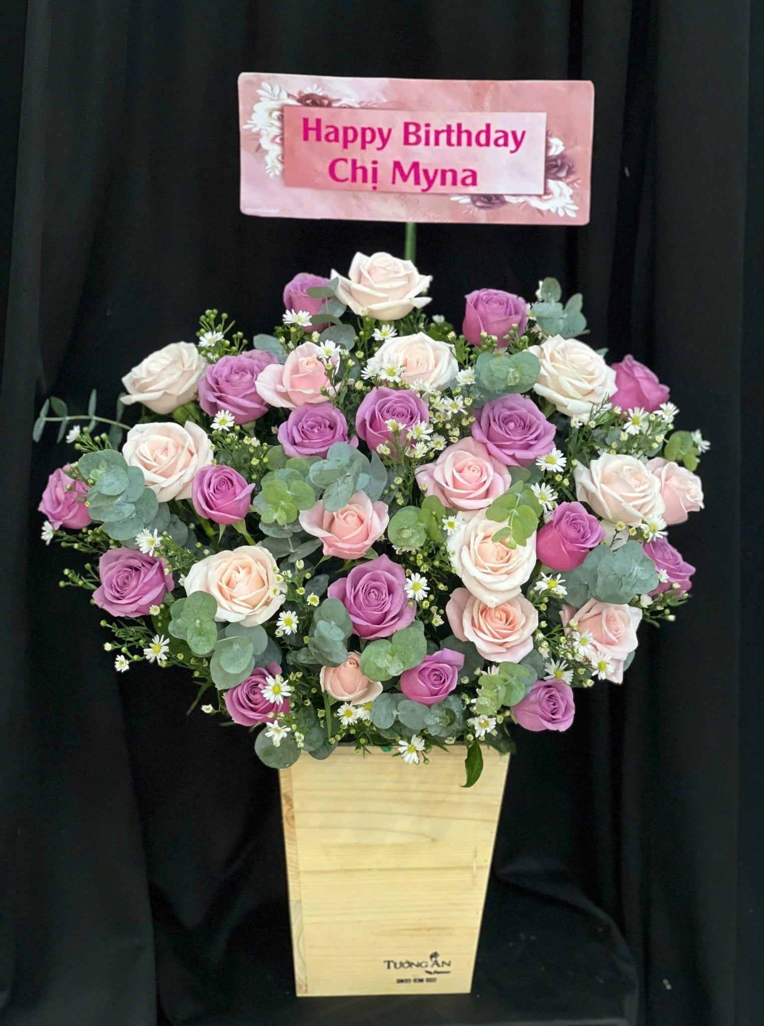  Hoa Cắm Hộp Sắc Hoa Thương Nhớ - HCH49 