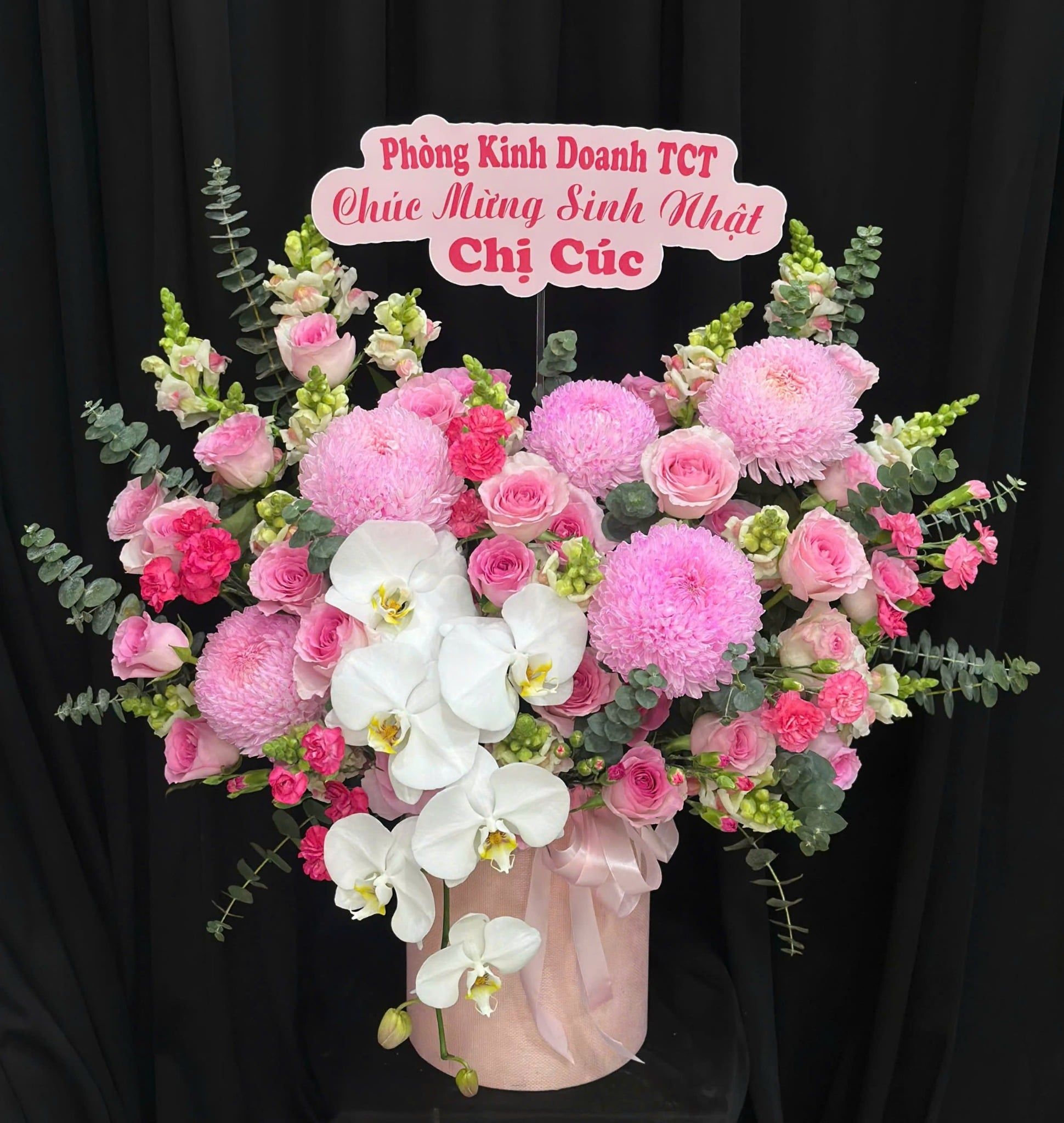  Hoa Cắm Hộp Hồng Ngọc Thanh Xuân - HCH34 