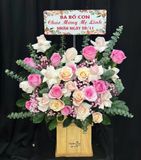  Hoa Cắm Hộp An Nhiên Hồng Phấn - HCH38 