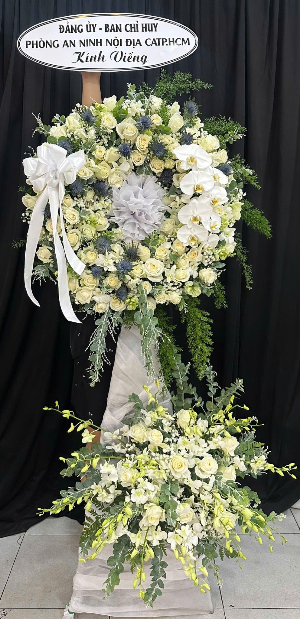  Vòng Hoa Chia Buồn Thanh Khiết Tiễn Đưa - HTL37 
