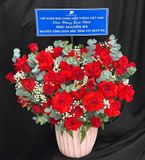  Hoa Cắm Hộp Hồng Đỏ Diễm Phúc - HCH54 