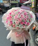  Bó Hoa Phấn Hồng Tinh Khôi - HBT09 