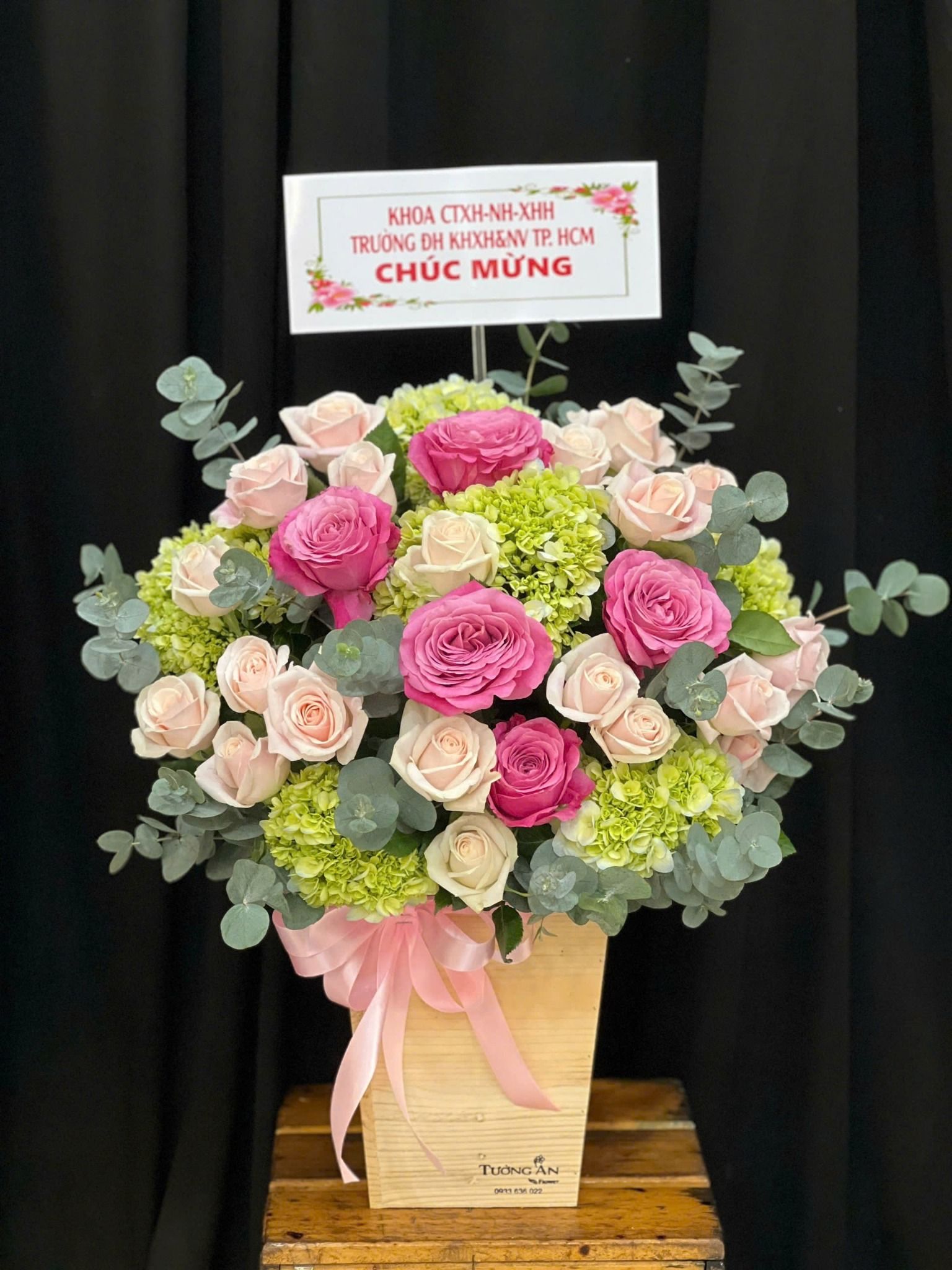  Hoa Cắm Hộp Hồng Ngọc An Yên - HCH57 