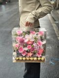  Hộp Hoa Vali Ngọt Ngào Trong Veo - HH12 