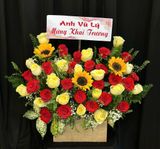  Hoa Cắm Hộp Rực Nắng Thành Công - HCH74 