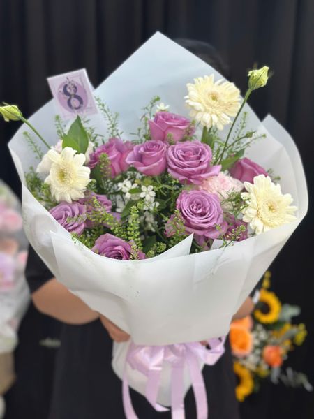 Bó Hoa Tím Mộng Dịu Dàng - HBD60