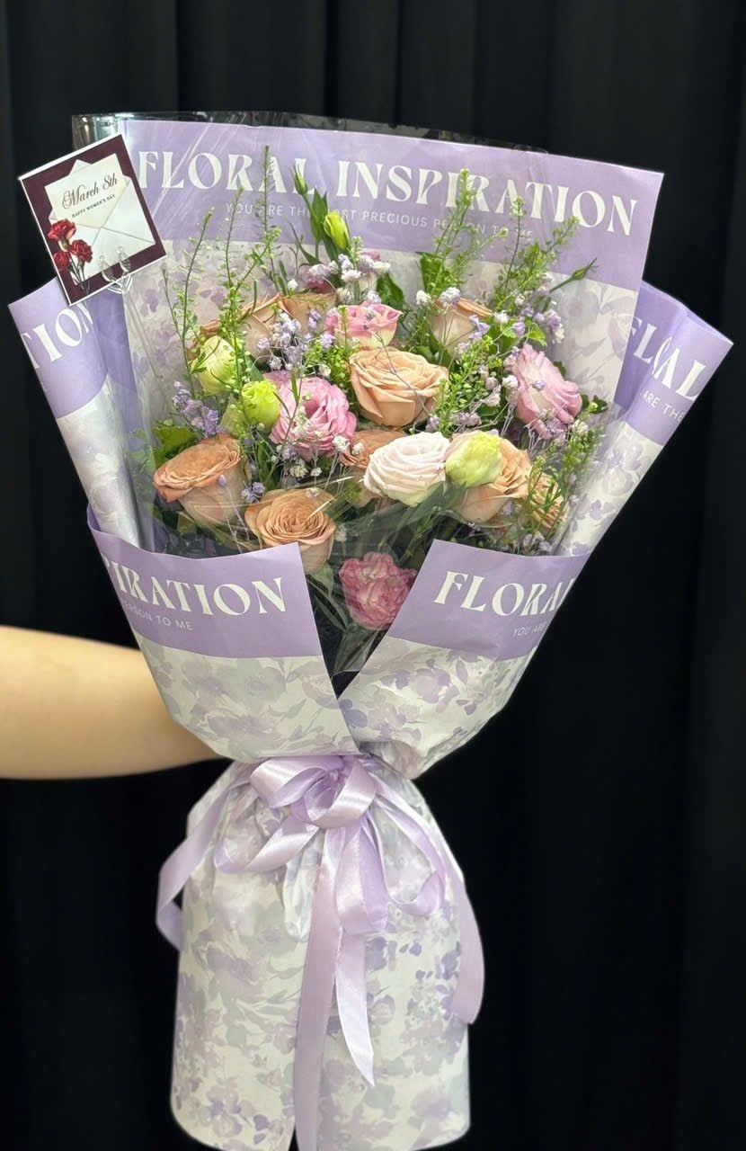  Bó Hoa Sắc Tím Mộng Mơ - HBD49 