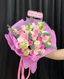  Bó Hoa Nàng Thơ Hồng - HBT24 