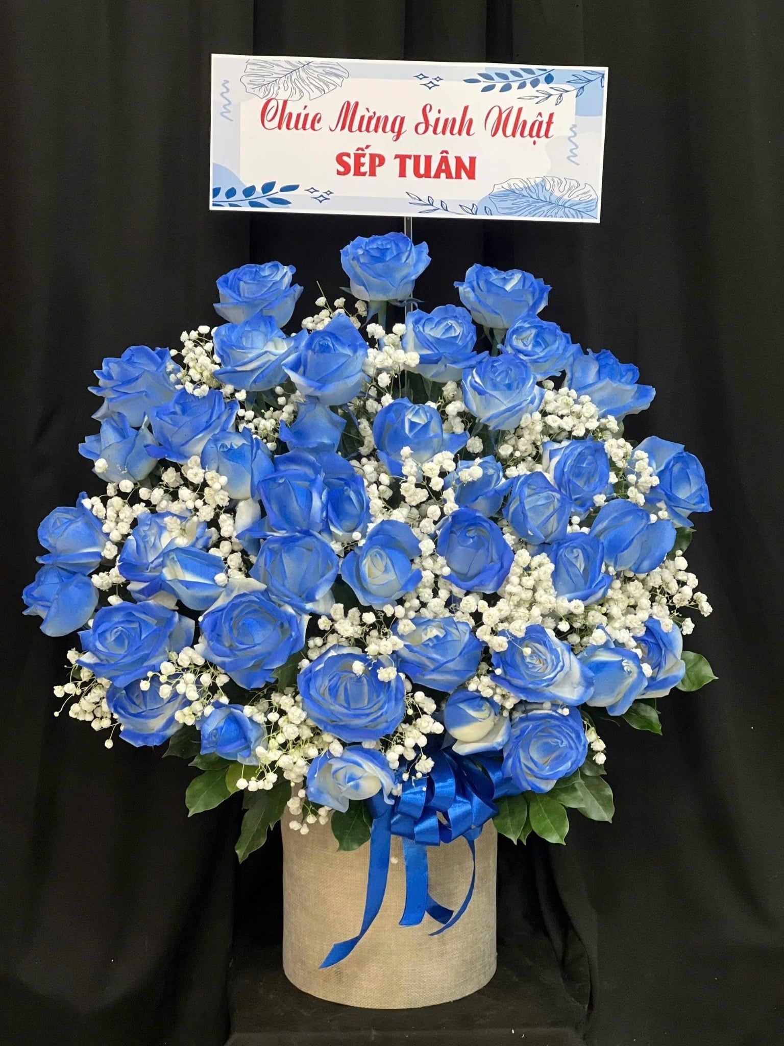  Hoa Cắm Hộp Khúc Ca Xanh Thanh Lịch- HCH106 