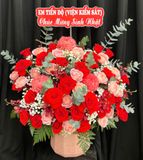  Hoa Cắm Hộp Đỏ Tình Nồng - HCH112 