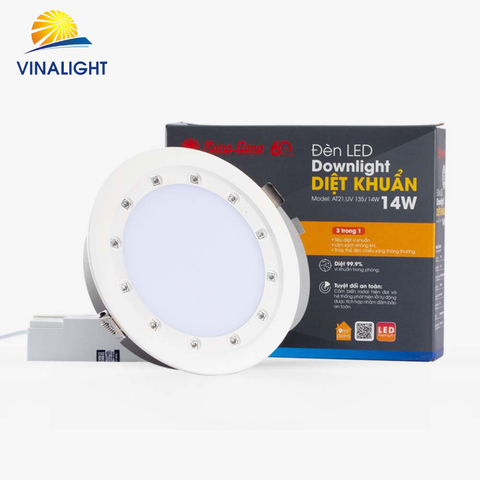 Đèn LED âm trần Downlight diệt khuẩn AT21.UV Rạng Đông