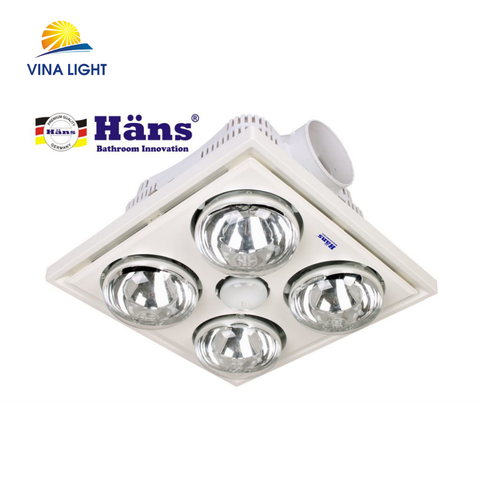 Đèn sưởi nhà tắm treo tường 4 bóng H4B Hans