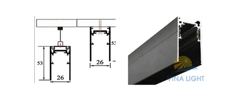 Thanh ray nam châm TRNCTT-114 Vinalight