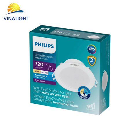 Đèn LED âm trần downlight Eridani đổi màu Philips