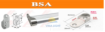 Bát suốt áo đỡ 2 đầu thanh nhôm BSA Vinalight