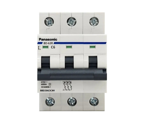 Cầu dao tự động DIN MCB 3P-3E C Curve 06kA Panasonic