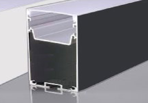 Thanh nhôm đen - mica trắng định hình 5075M-ĐEN-MS Vinalight