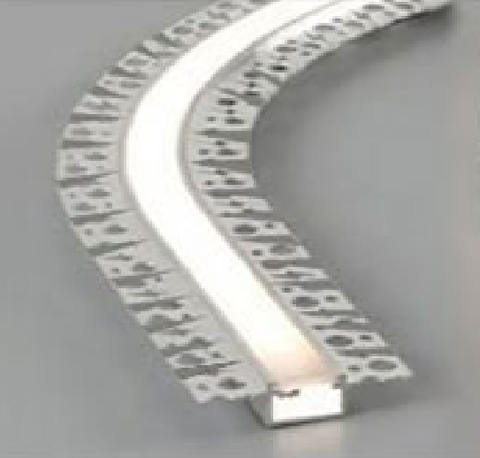 Thanh nhôm định hình uốn cong, nắp silicon trắng 2013C-MS Vinalight