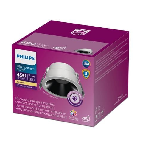 Đèn LED âm trần chóa sau SL260 Philips
