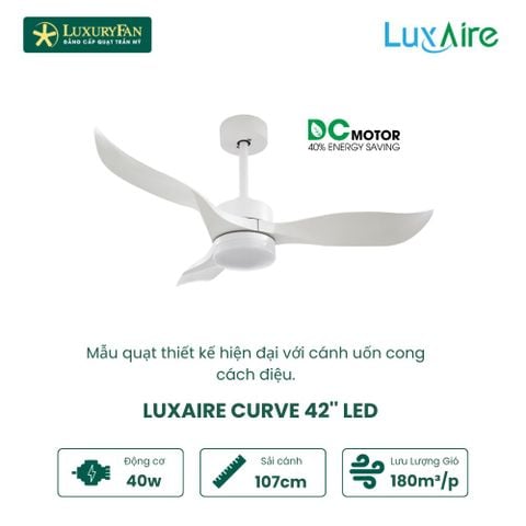 Quạt trần đèn 3 cánh Luxaire Curve