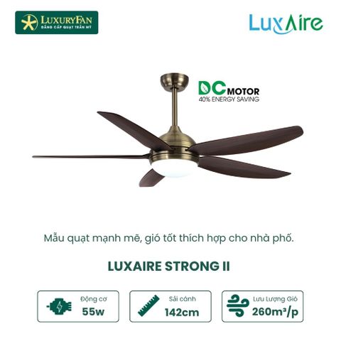 Quạt trần đèn 5 cánh Luxaire Strong II