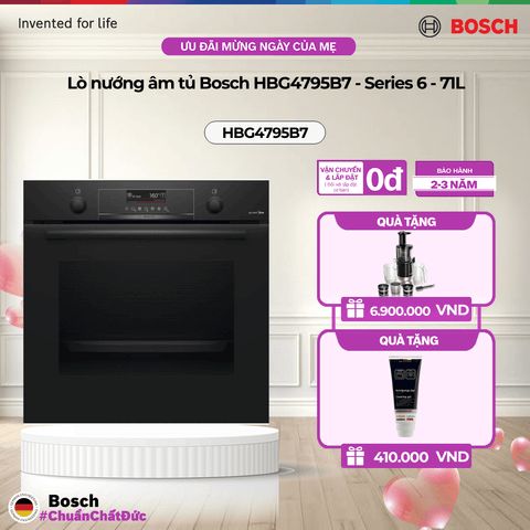 Lò nướng âm tủ Bosch HBG4795B7 - Series 6 - 71L