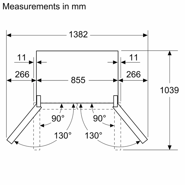 Tủ lạnh Side by side Bosch KMC85LEEA - Series 4 - 550L