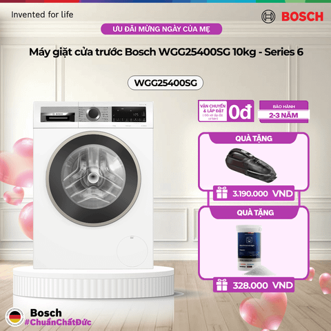 Máy giặt cửa trước Bosch WGG25400SG 10kg - Series 6