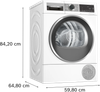 Máy sấy bơm nhiệt Bosch WQG24570SG 9kg - Series 6