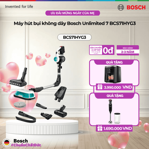 Máy hút bụi không dây Bosch Unlimited 7 BCS71HYG3