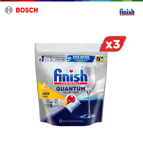 Combo 3 Gói Viên Rửa Chén Bát Finish Powerball Quantum 21 viên