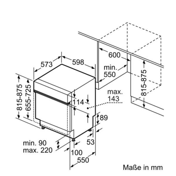 Máy rửa chén bát bán âm 14 bộ Bosch SMI6ZCS16E - Series 6 (60cm)