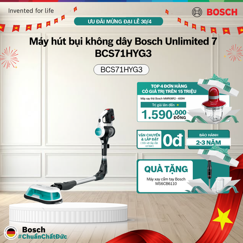 Máy hút bụi không dây Bosch Unlimited 7 BCS71HYG3