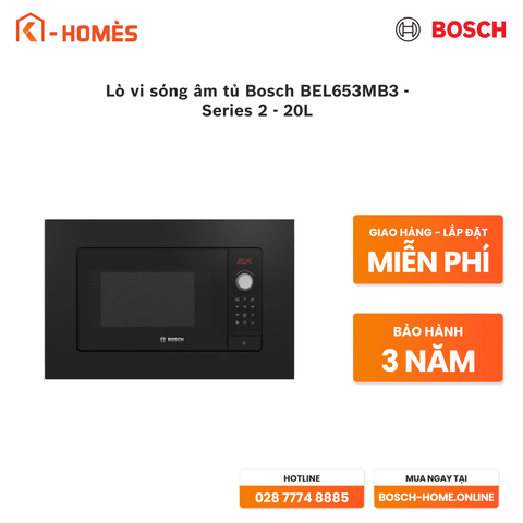 Lò vi sóng âm tủ Bosch BEL653MB3 - Series 2 - 20L