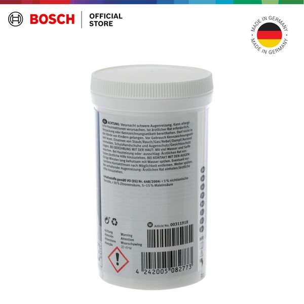 Bột tẩy cặn nhanh máy giặt và máy rửa chén