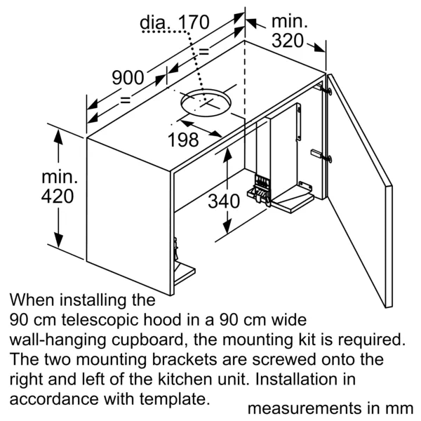 Máy hút mùi âm tủ Bosch DFS097K51 - Series 8 (90cm)