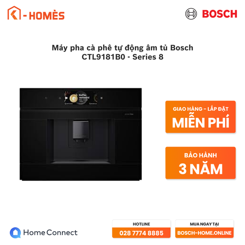Máy pha cà phê tự động âm tủ Bosch CTL9181B0 - Series 8