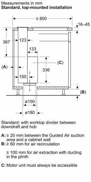 Máy hút mùi âm bàn Bosch DDW88MM66 - Series 8 (80cm)