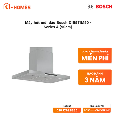 Máy hút mùi đảo Bosch DIB97IM50 - Series 4 (90cm)