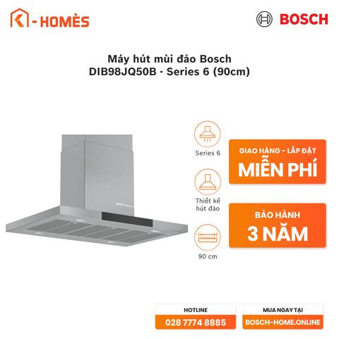 Máy hút mùi đảo Bosch DIB98JQ50B - Series 6 (90cm)