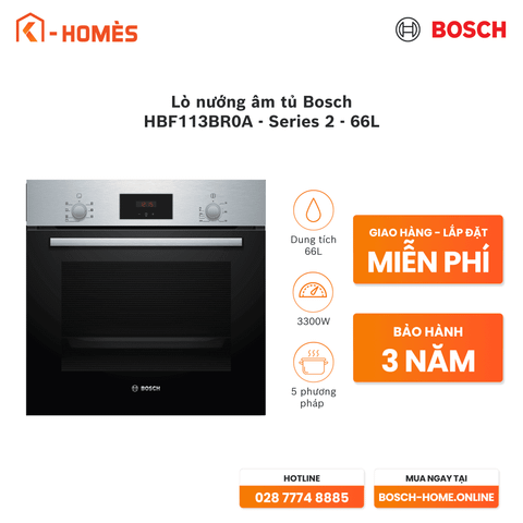 Lò nướng âm tủ Bosch HBF113BR0A - Series 2 - 66L