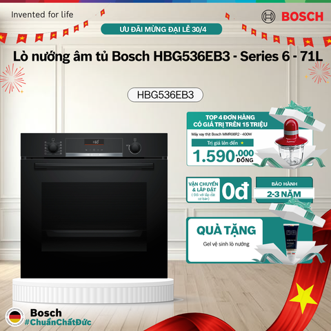Lò nướng âm tủ Bosch HBG536EB3 - Series 6 - 71L