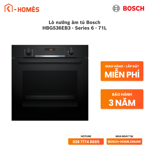 Lò nướng âm tủ Bosch HBG536EB3 - Series 6 - 71L