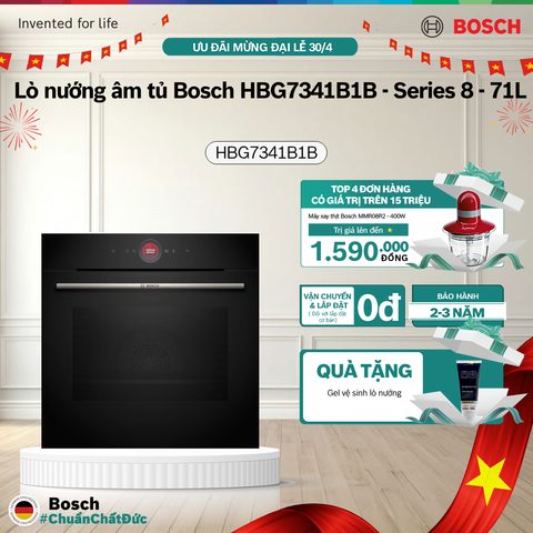 Lò nướng âm tủ Bosch HBG7341B1B - Series 8 - 71L