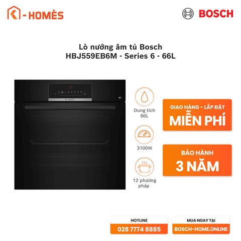Lò nướng âm tủ Bosch HBJ559EB6M - Series 6 - 66L